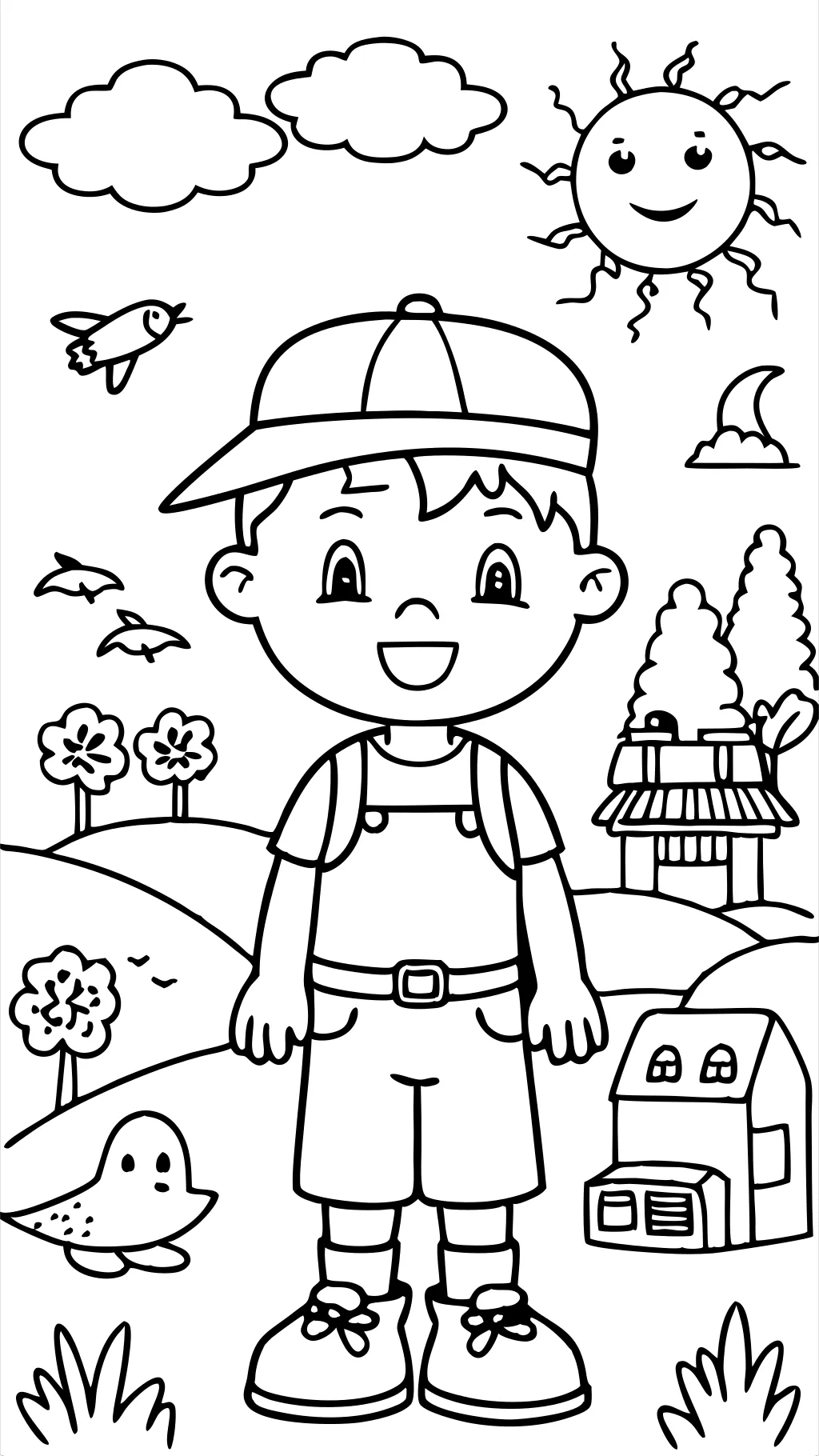 flat stanley coloring page